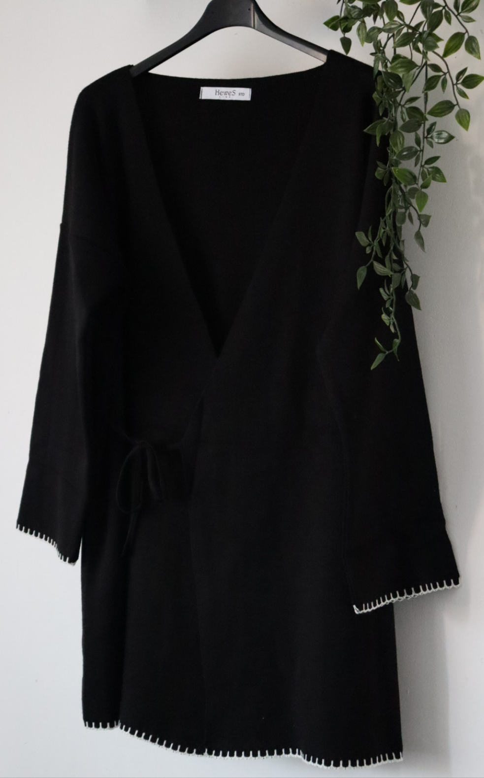 Damen Zweiteiler, Strick Oberteil/Hose Set mit Seitenbindung