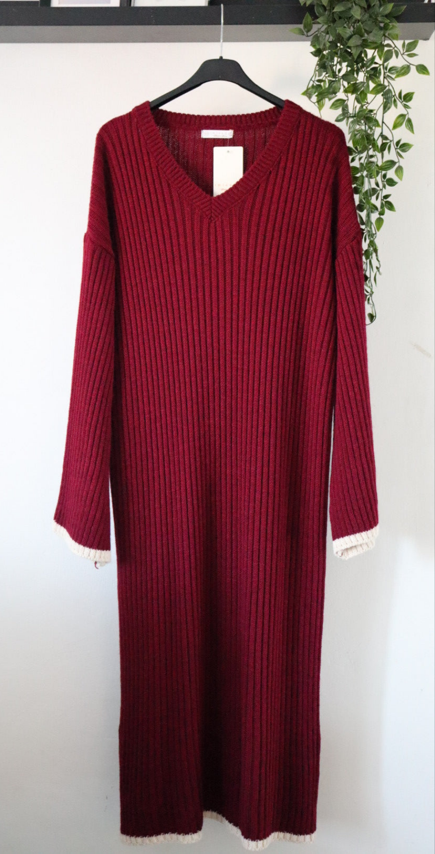 Damen Strickkleid mit weiten Ärmeln