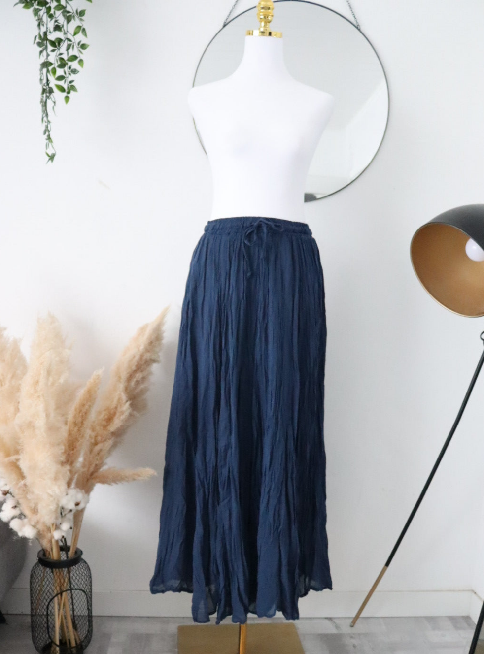 Damen Rock mit Innenfutter in Crinkle-Look