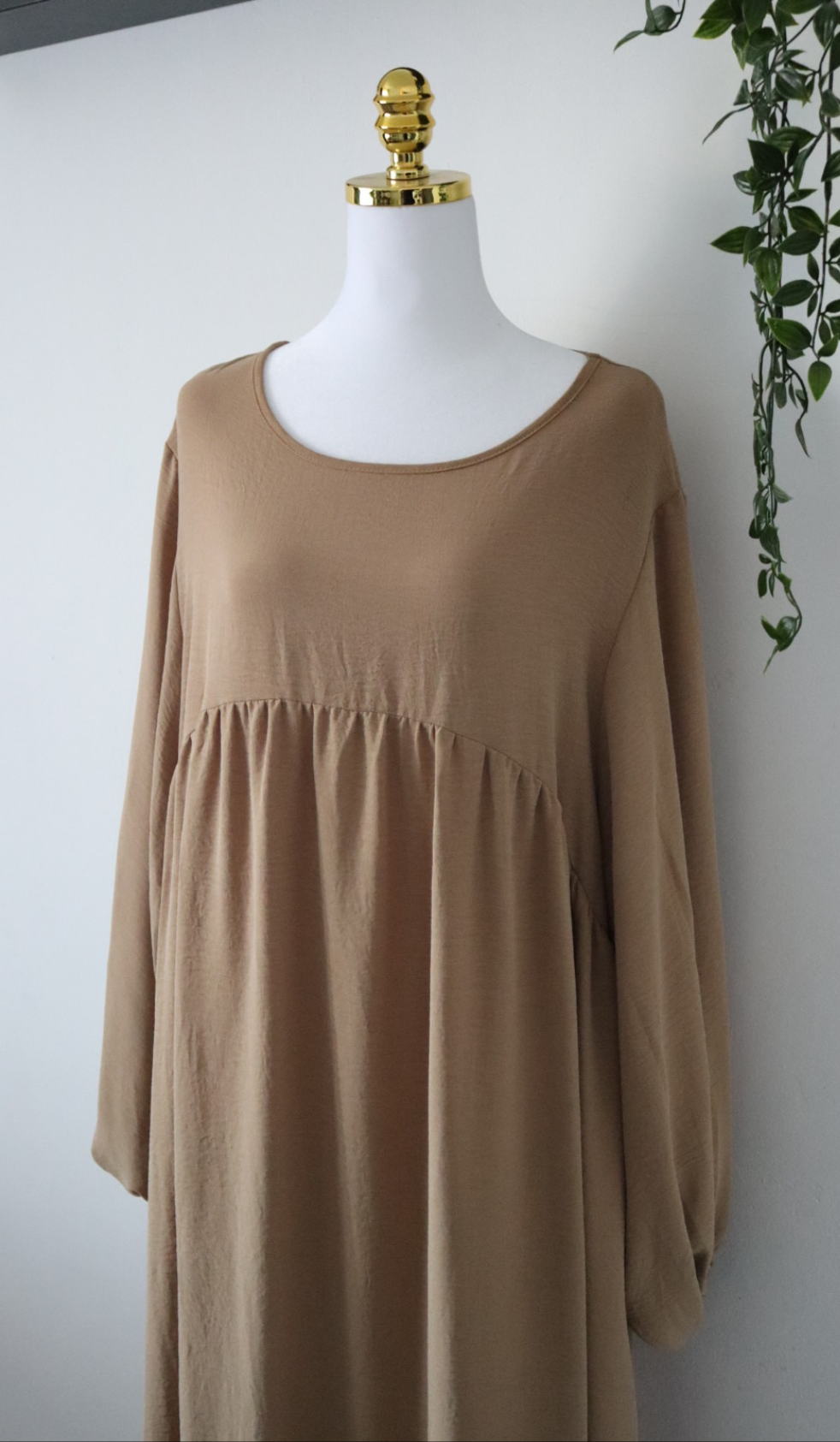 Damen Abaya-Kleid mit Ballonärmeln