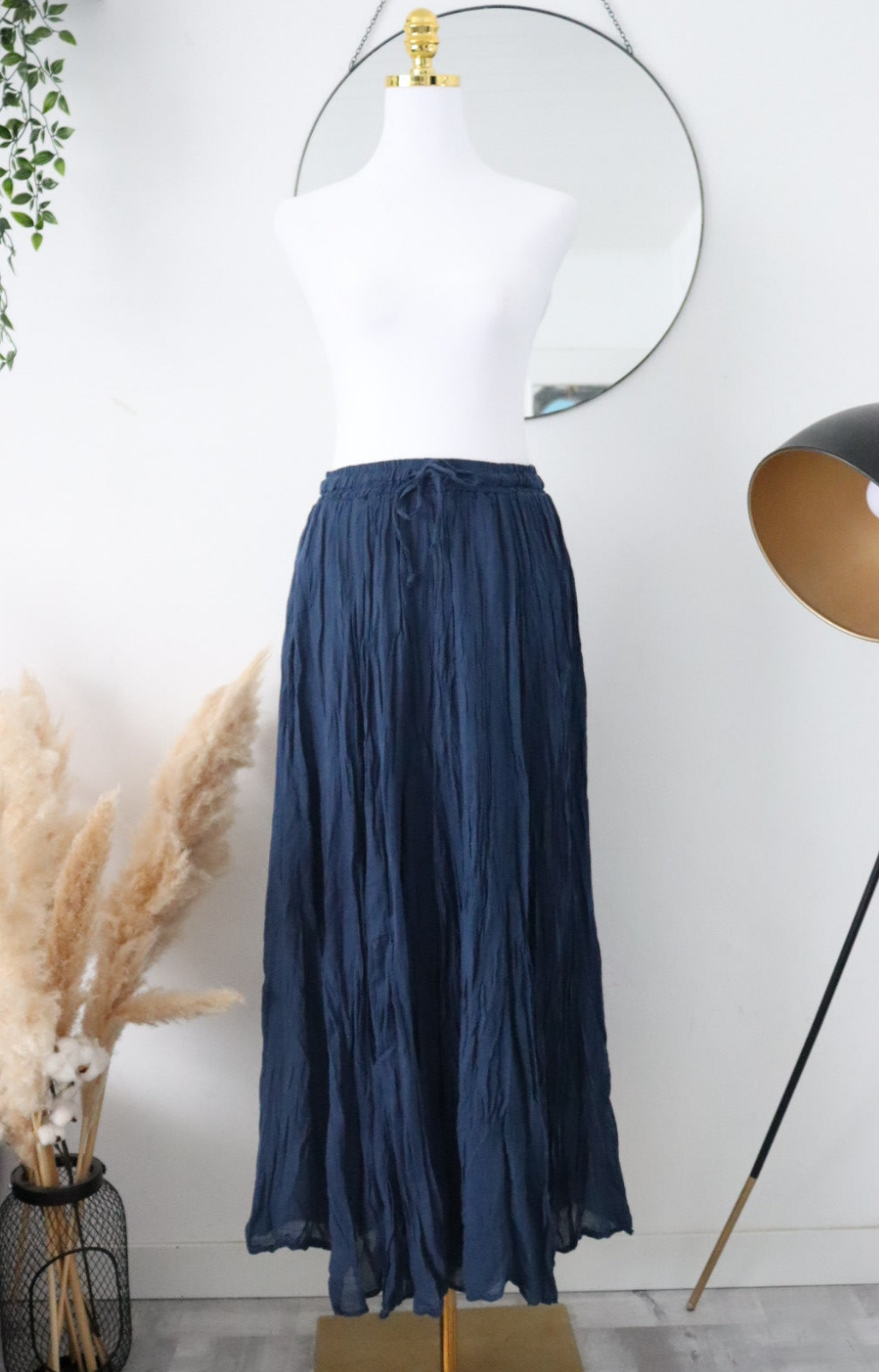 Damen Rock mit Innenfutter in Crinkle-Look