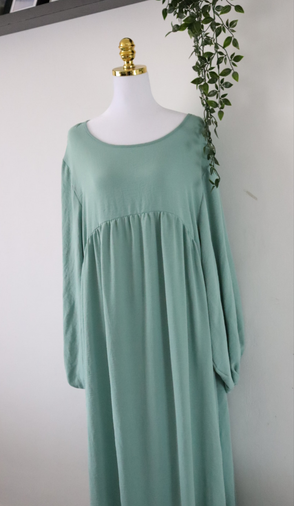Damen Abaya-Kleid mit Ballonärmeln