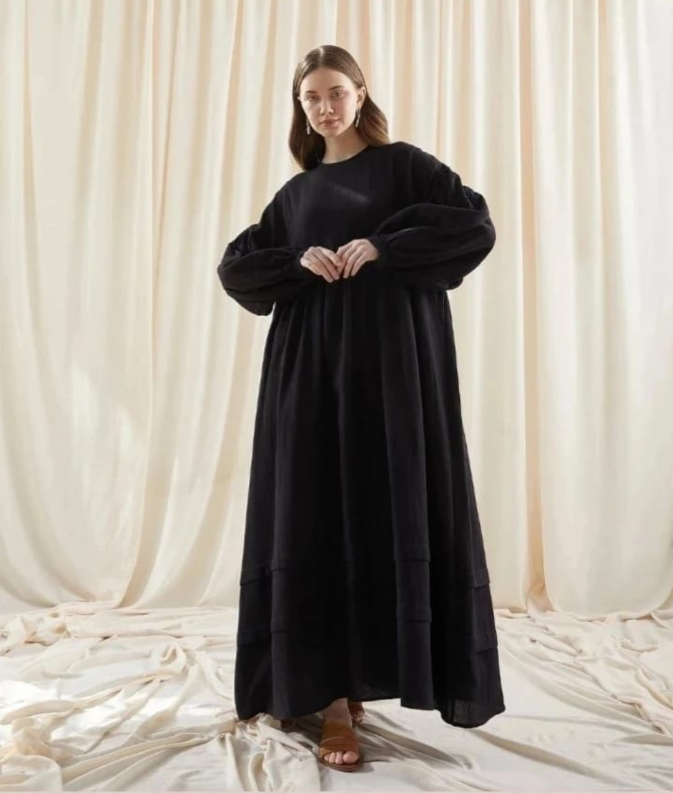 Damen Kleid aus Musselin-Stoff