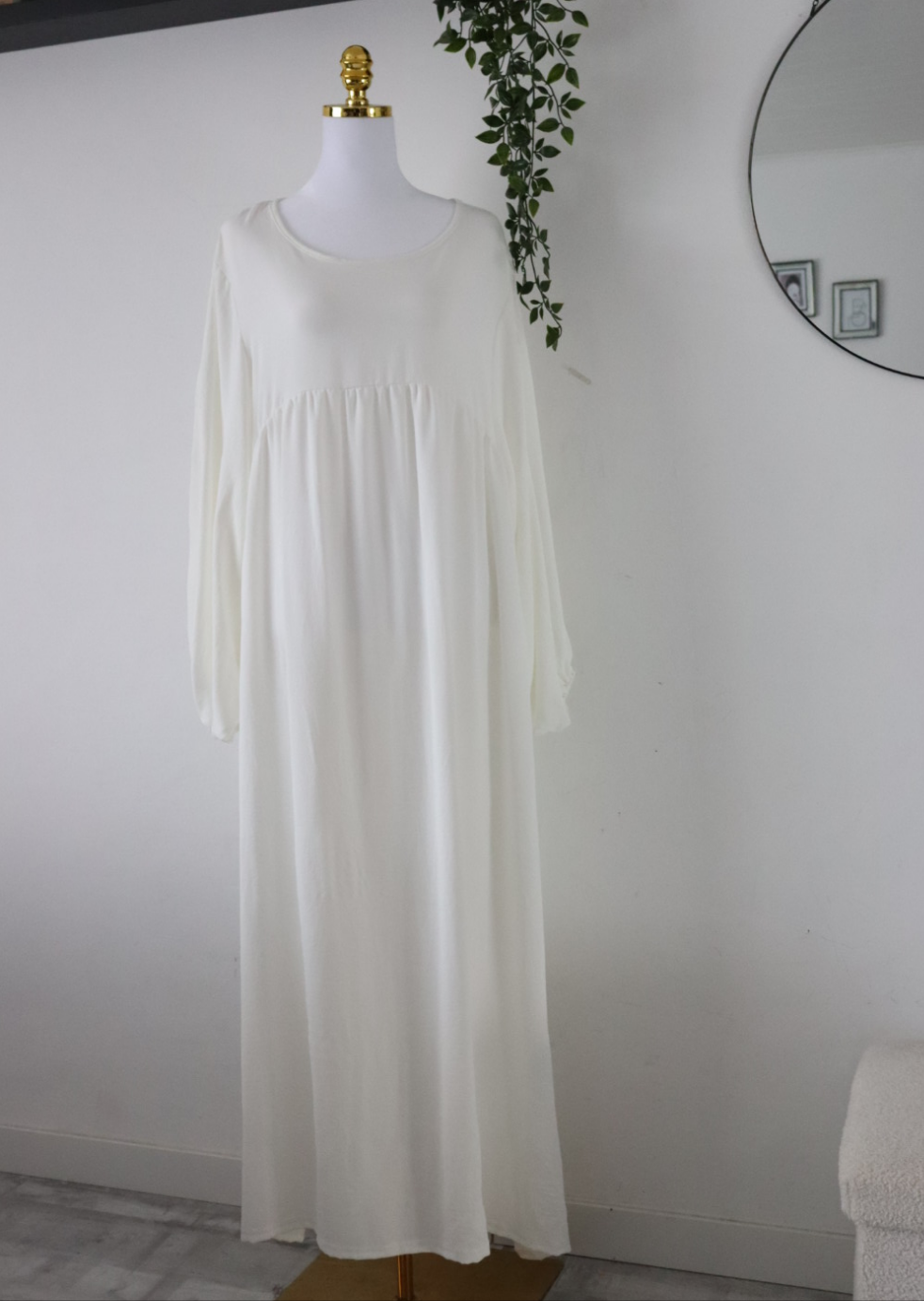 Damen Abaya-Kleid mit Ballonärmeln