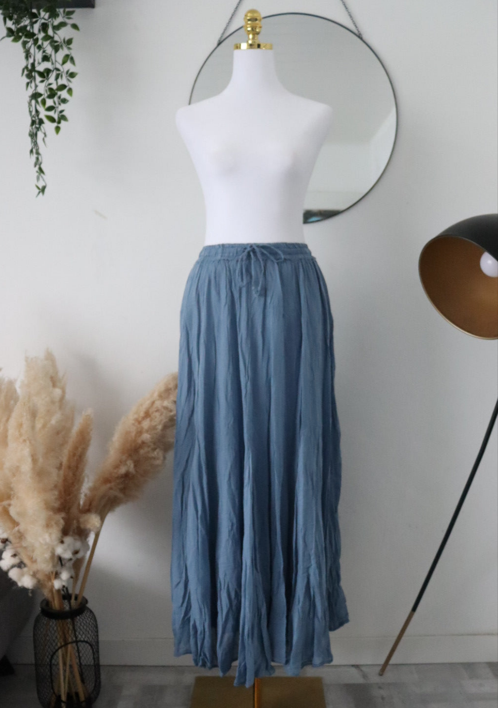 Damen Rock mit Innenfutter in Crinkle-Look