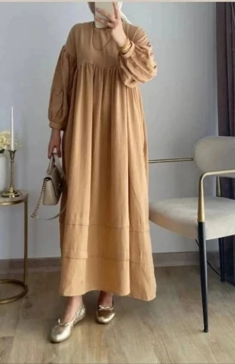 Damen Kleid aus Musselin-Stoff