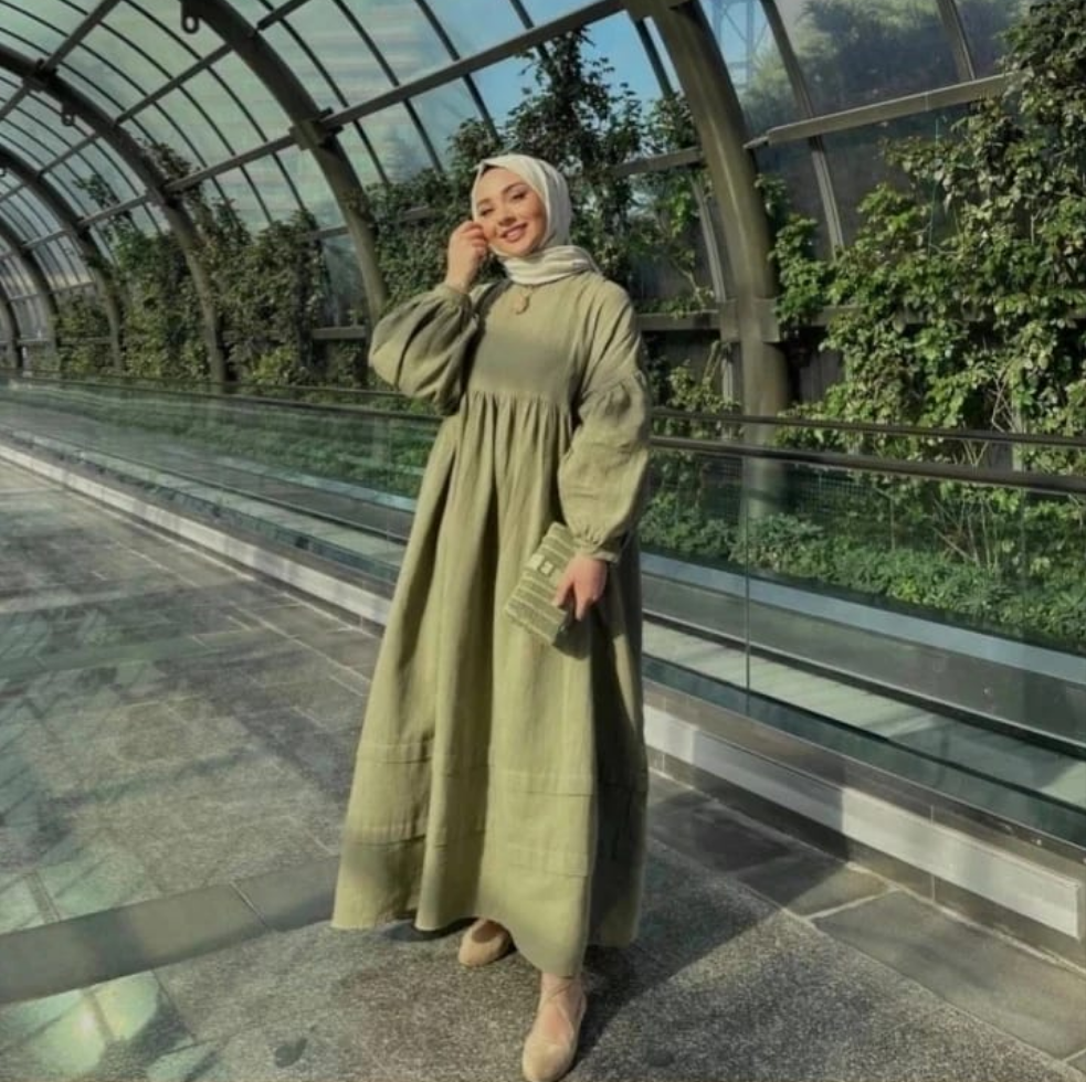 Damen Kleid aus Musselin-Stoff