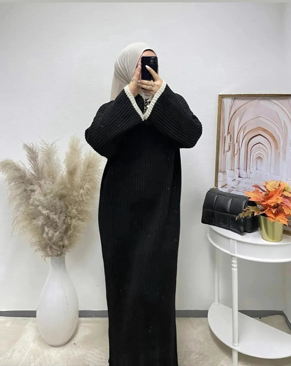 Damen Strickkleid mit weiten Ärmeln