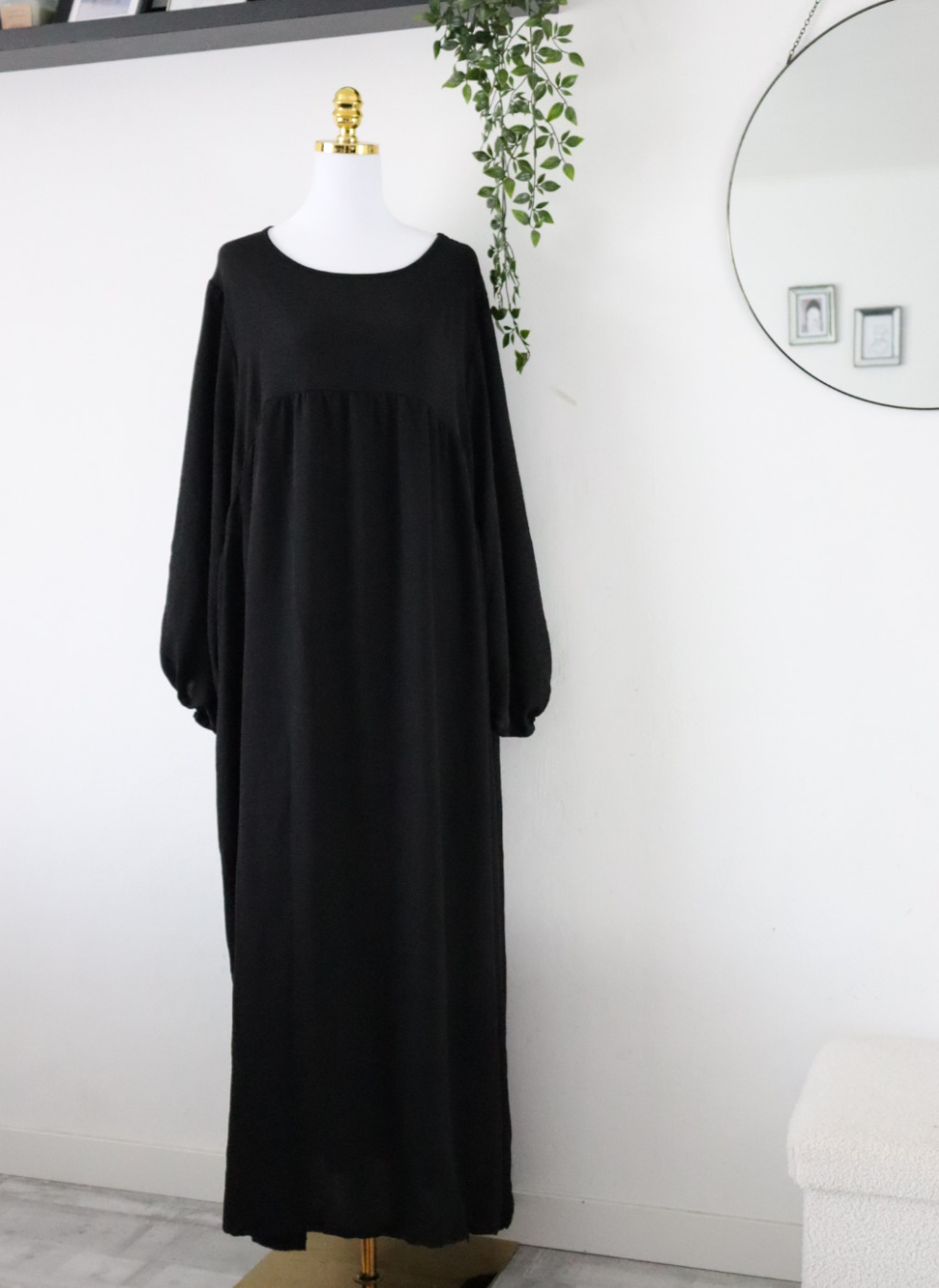 Damen Abaya-Kleid mit Ballonärmeln