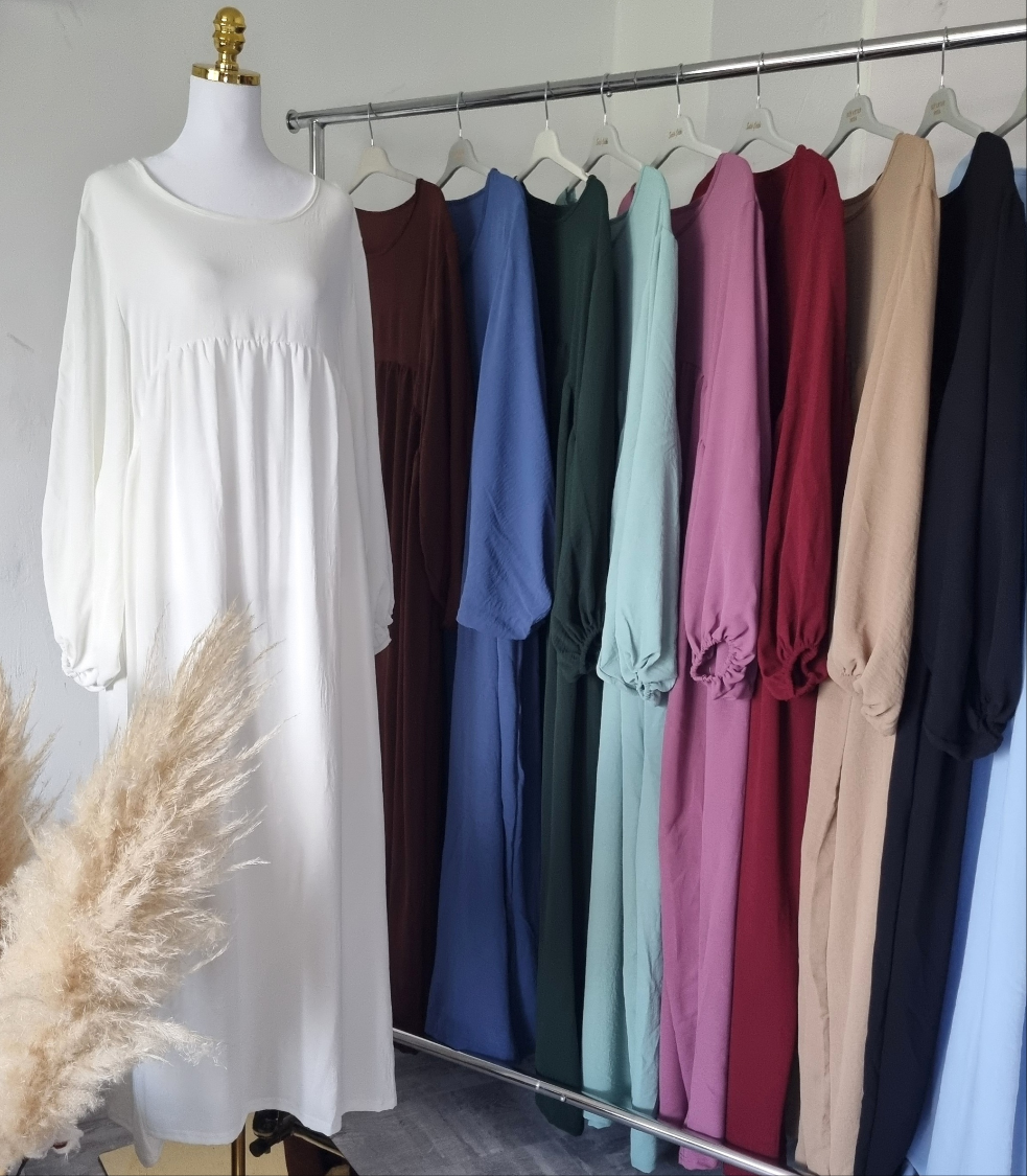 Damen Abaya-Kleid mit Ballonärmeln