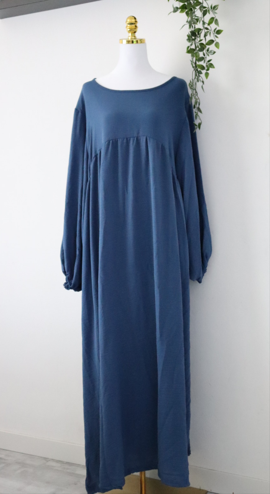 Damen Abaya-Kleid mit Ballonärmeln