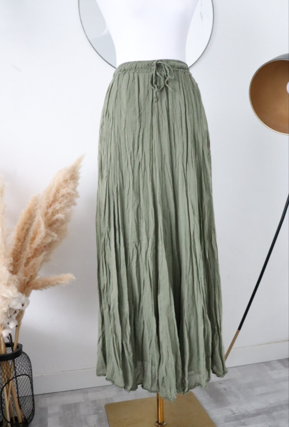 Damen Rock mit Innenfutter in Crinkle-Look