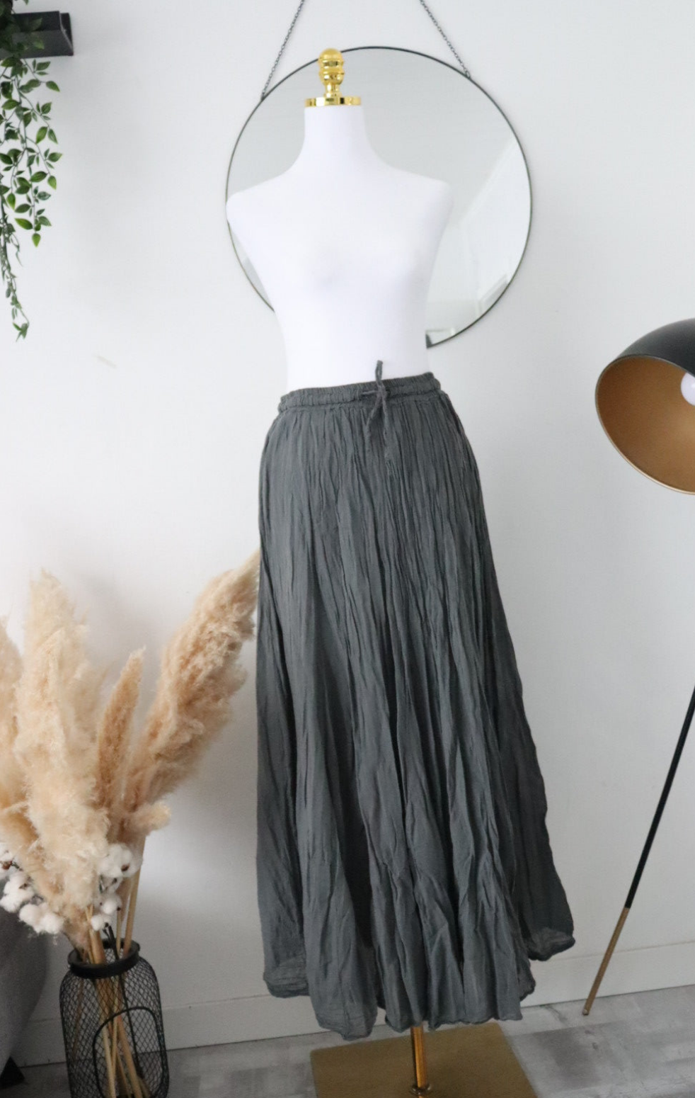 Damen Rock mit Innenfutter in Crinkle-Look