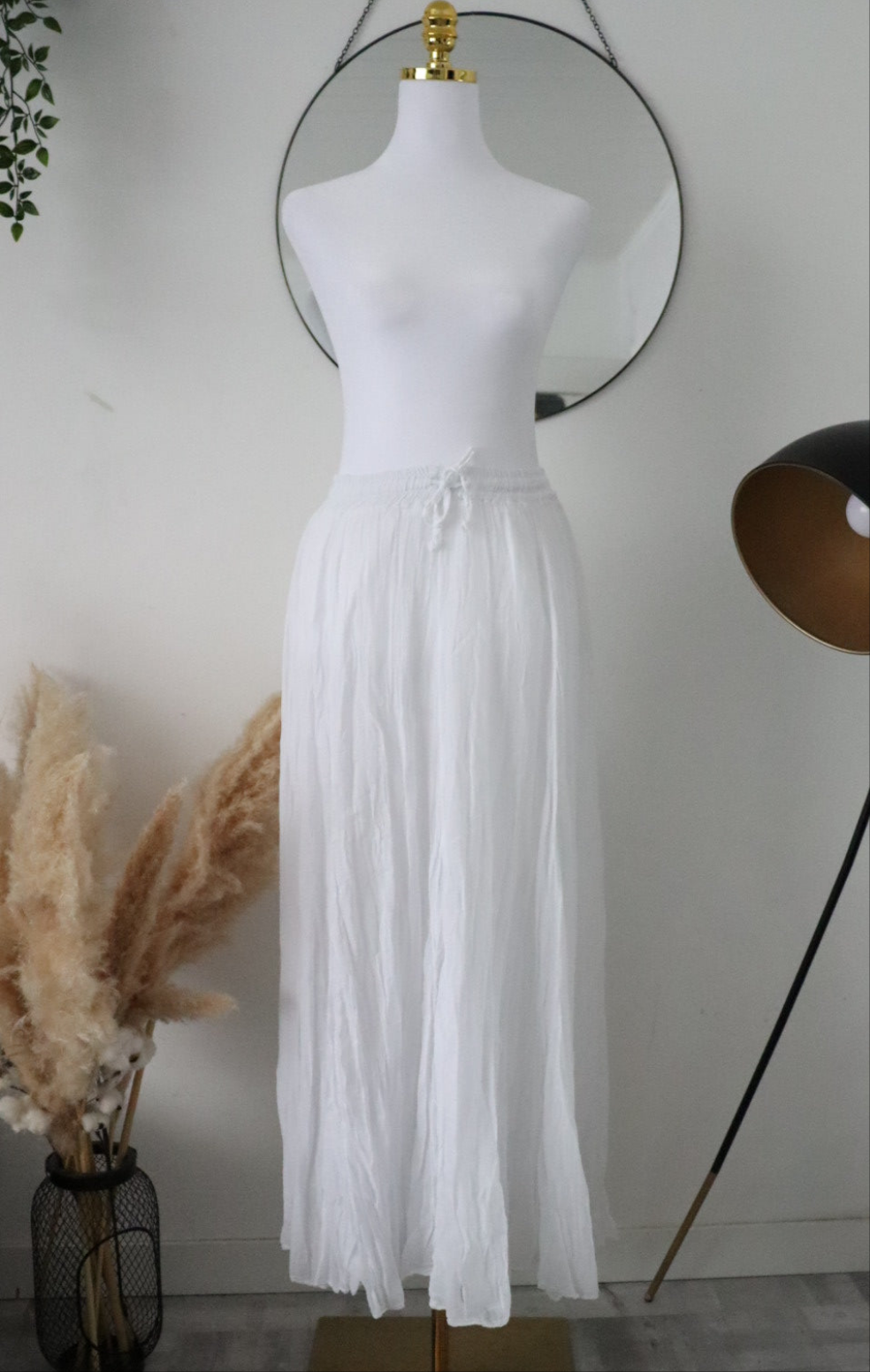 Damen Rock mit Innenfutter in Crinkle-Look