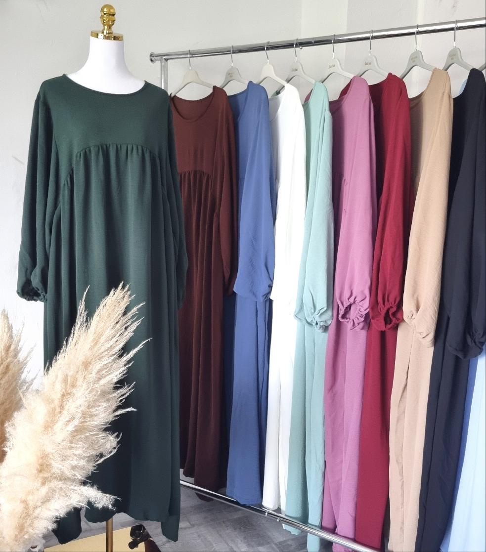 Damen Abaya-Kleid mit Ballonärmeln