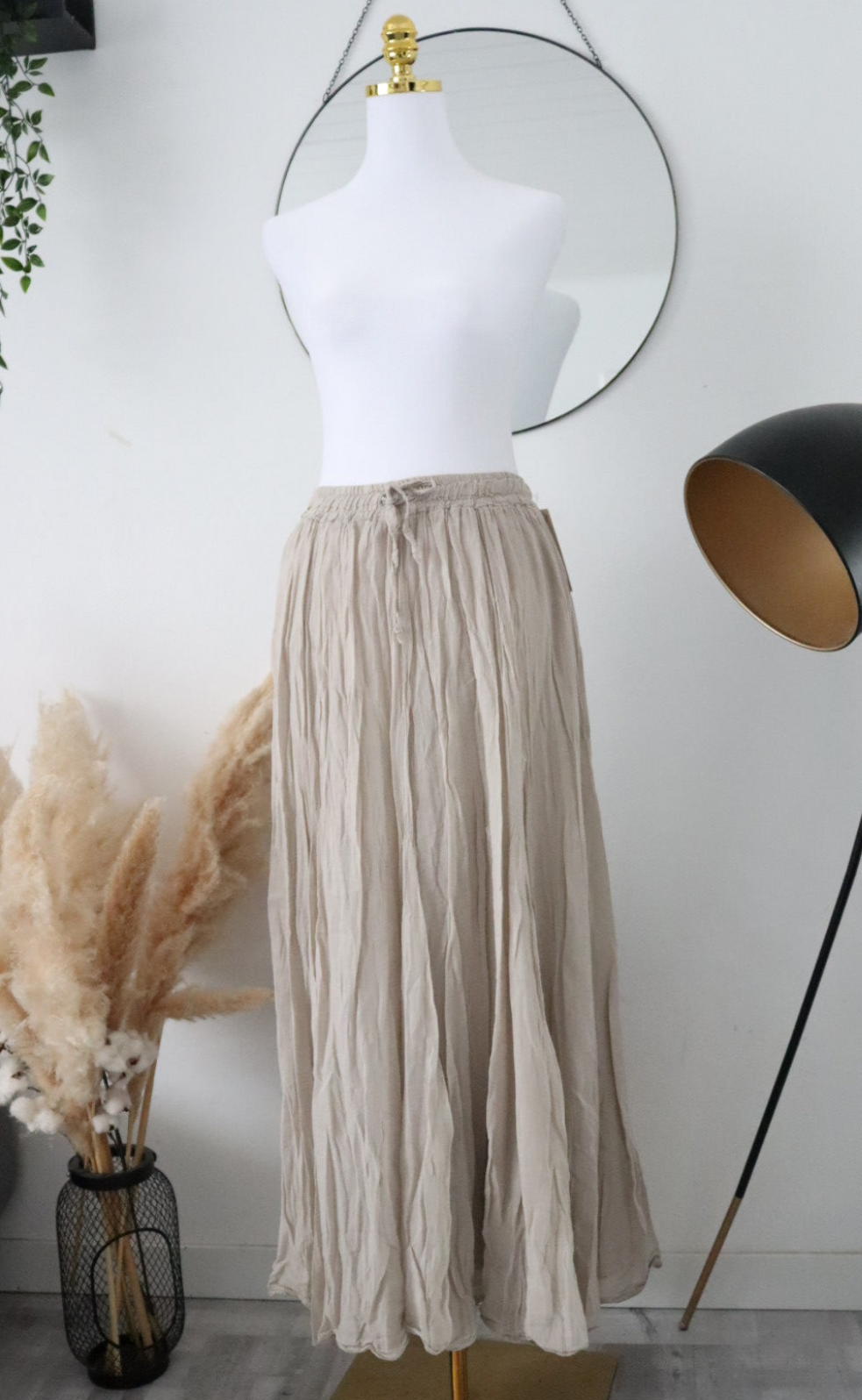 Damen Rock mit Innenfutter in Crinkle-Look