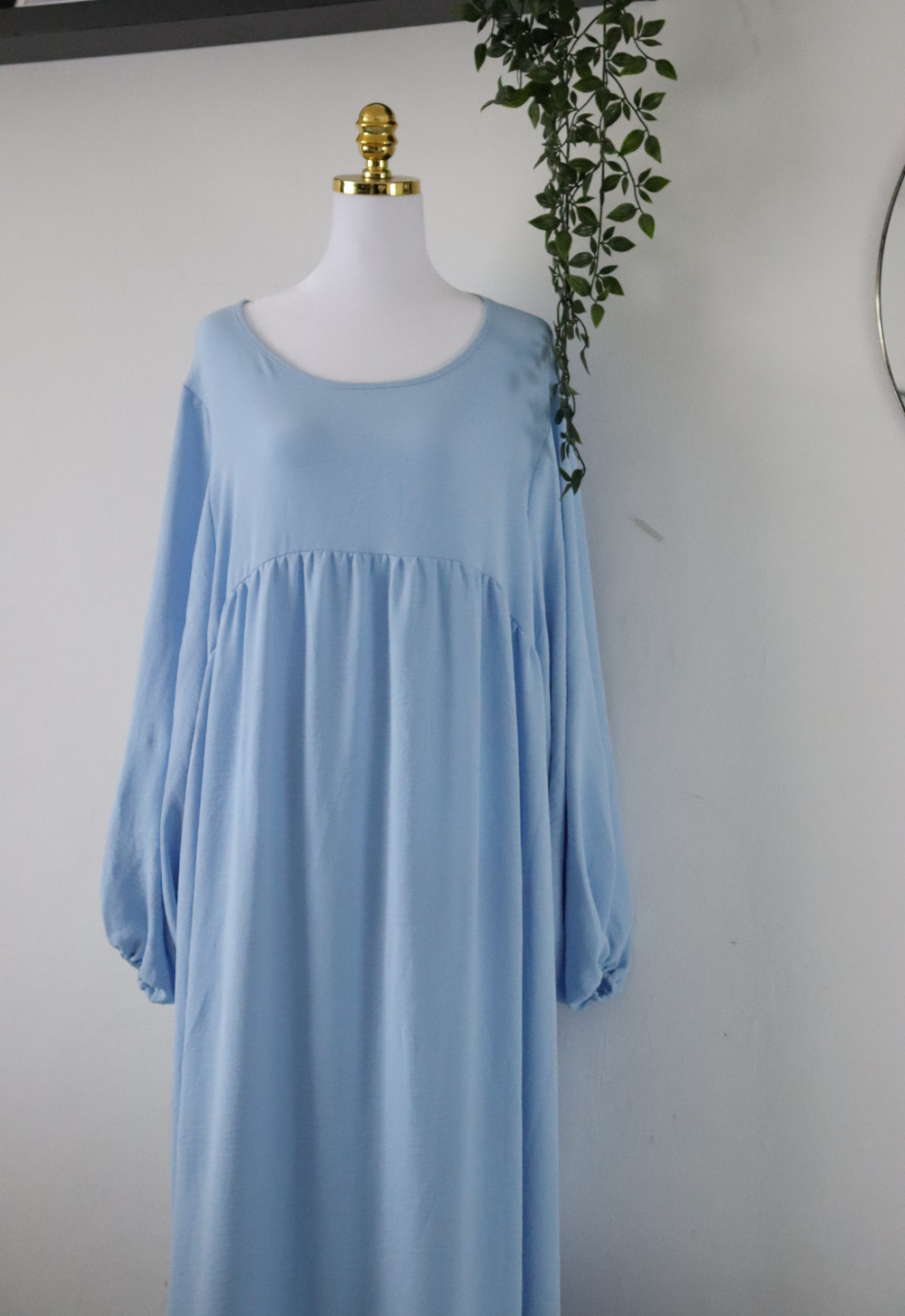Damen Abaya-Kleid mit Ballonärmeln