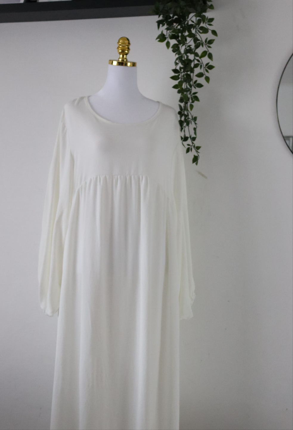 Damen Abaya-Kleid mit Ballonärmeln
