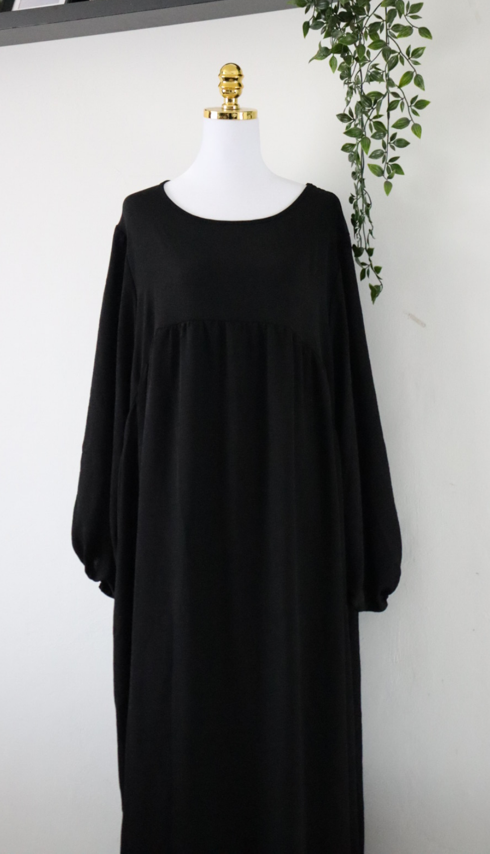 Damen Abaya-Kleid mit Ballonärmeln
