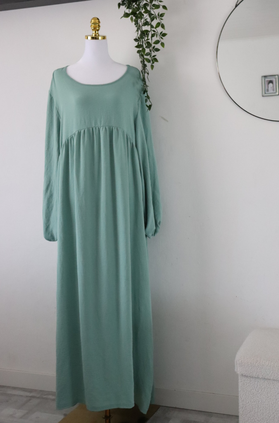 Damen Abaya-Kleid mit Ballonärmeln
