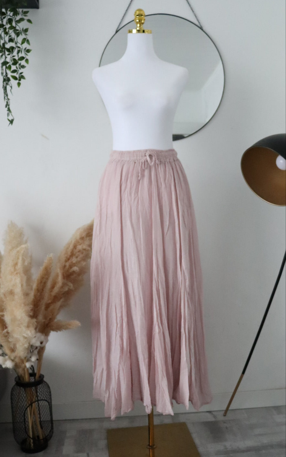 Damen Rock mit Innenfutter in Crinkle-Look