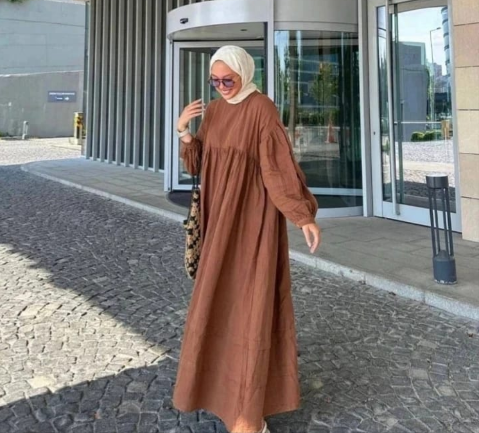 Damen Kleid aus Musselin-Stoff