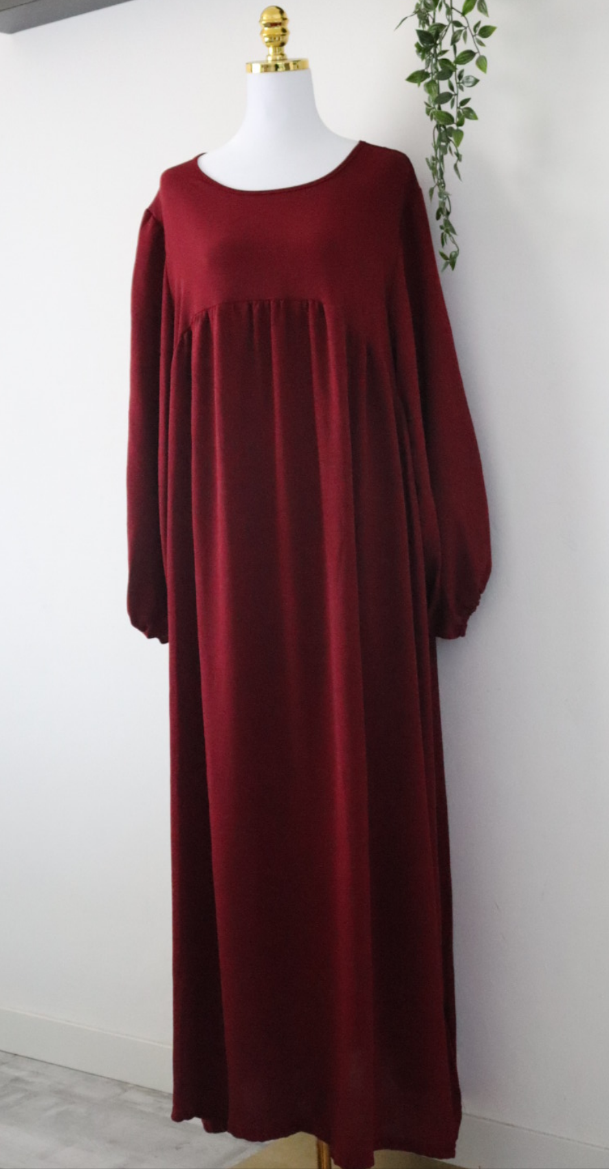 Damen Abaya-Kleid mit Ballonärmeln