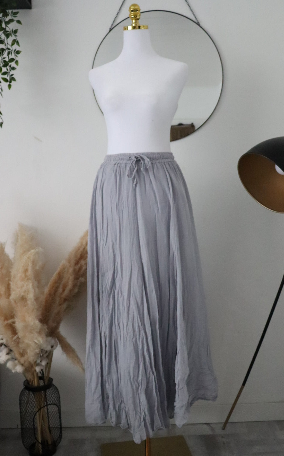 Damen Rock mit Innenfutter in Crinkle-Look