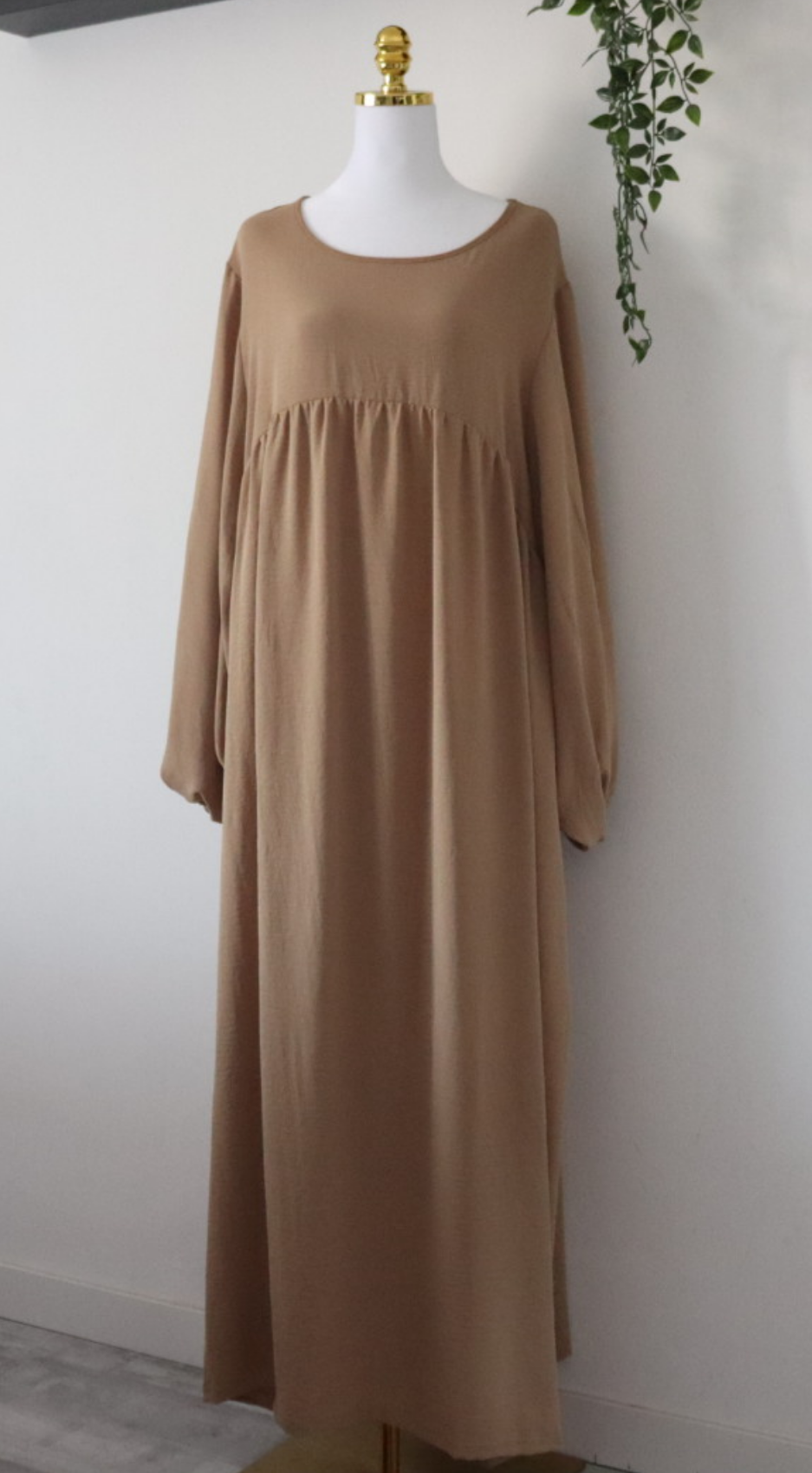 Damen Abaya-Kleid mit Ballonärmeln