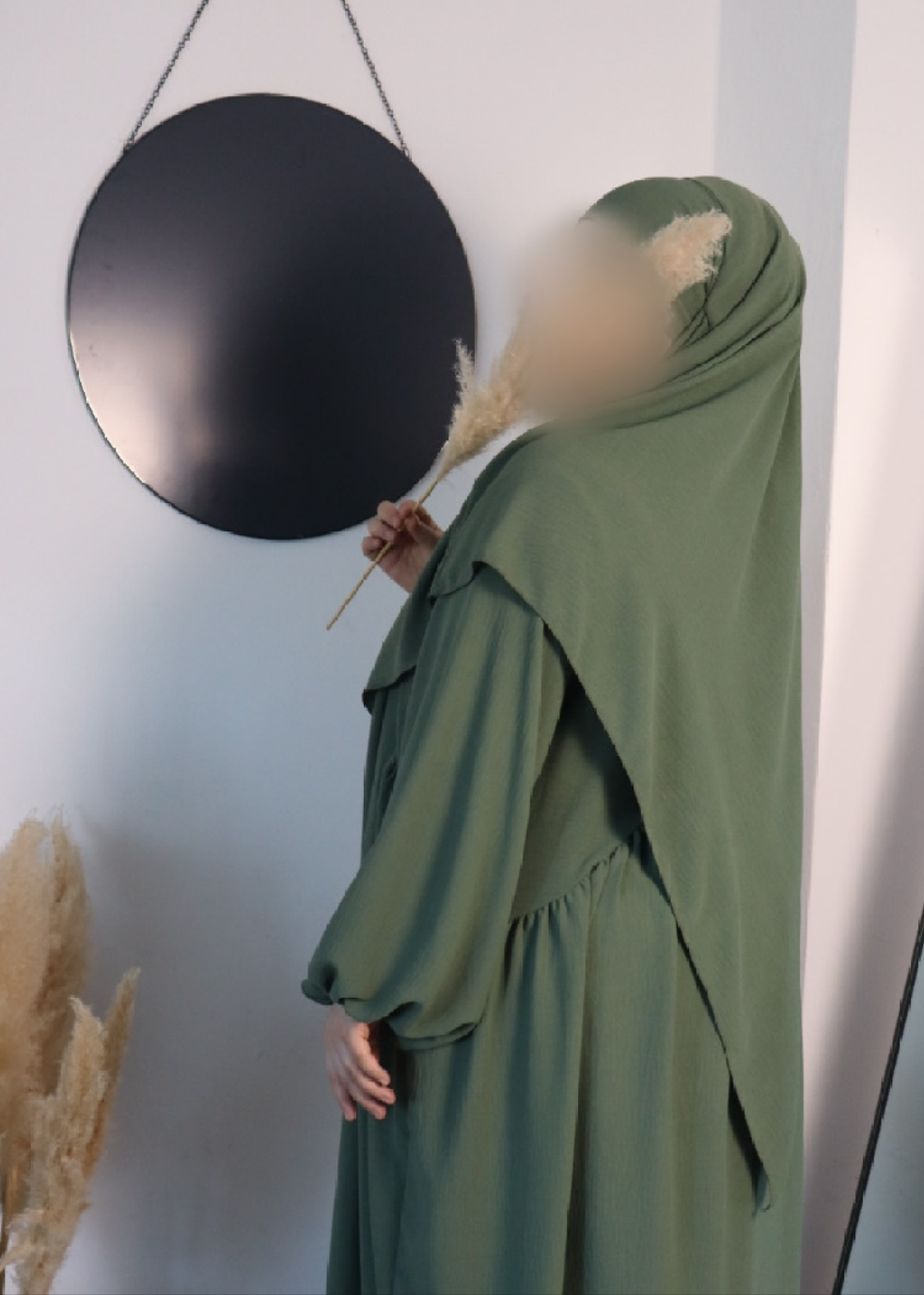 Damen Zweiteiler, Abaya mit Khimar 2er Set