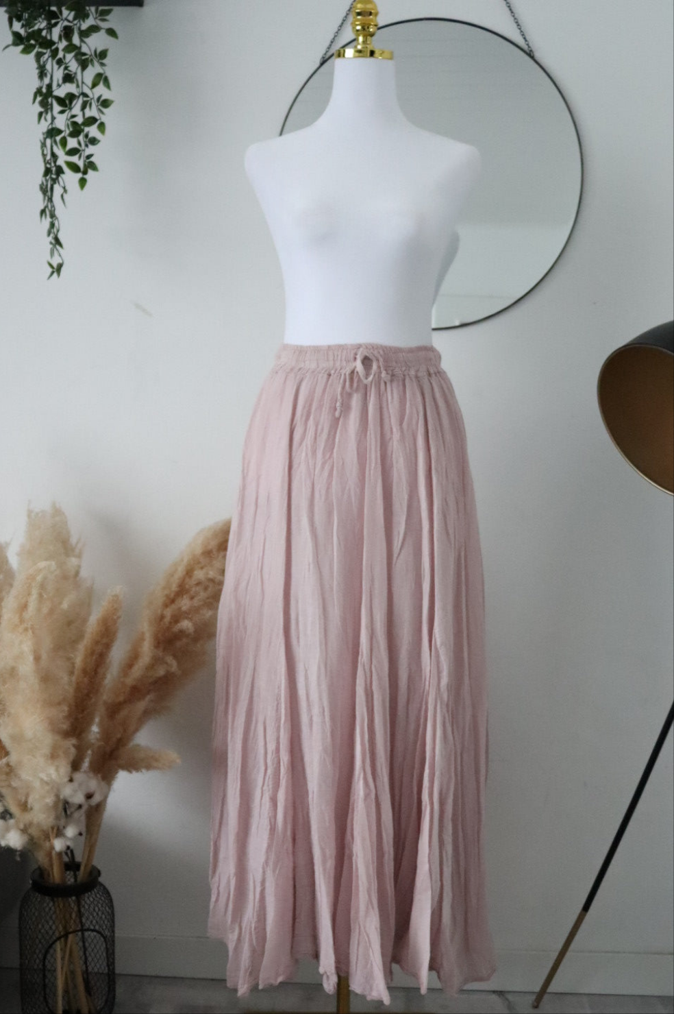 Damen Rock mit Innenfutter in Crinkle-Look