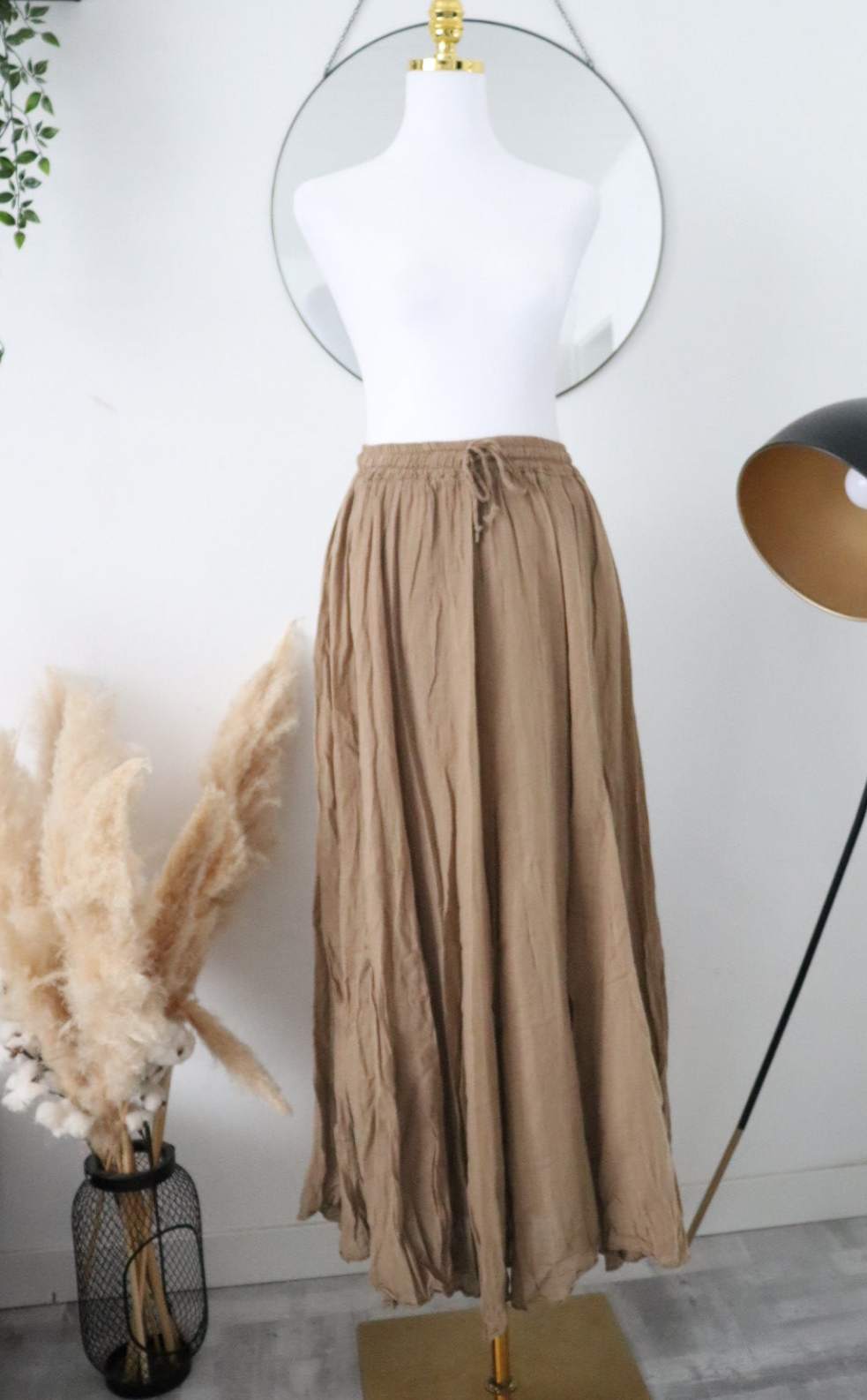 Damen Rock mit Innenfutter in Crinkle-Look