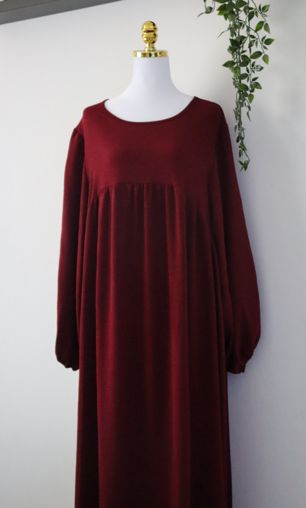 Damen Abaya-Kleid mit Ballonärmeln