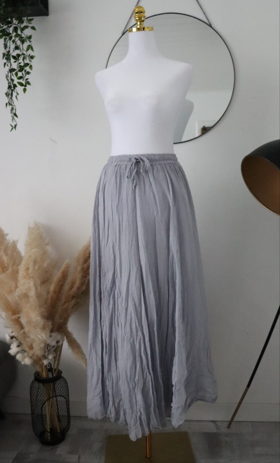 Damen Rock mit Innenfutter in Crinkle-Look