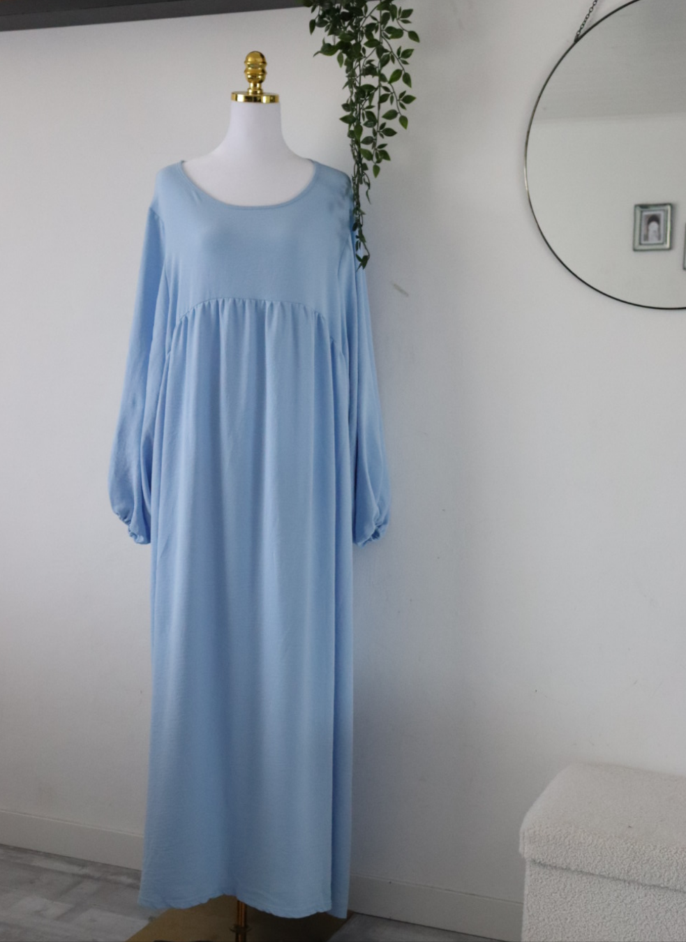 Damen Abaya-Kleid mit Ballonärmeln