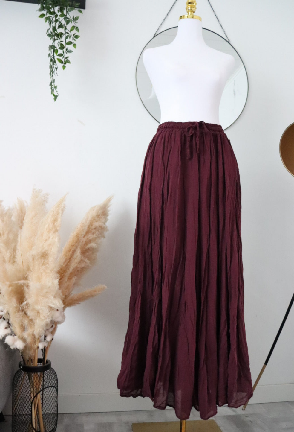 Damen Rock mit Innenfutter in Crinkle-Look