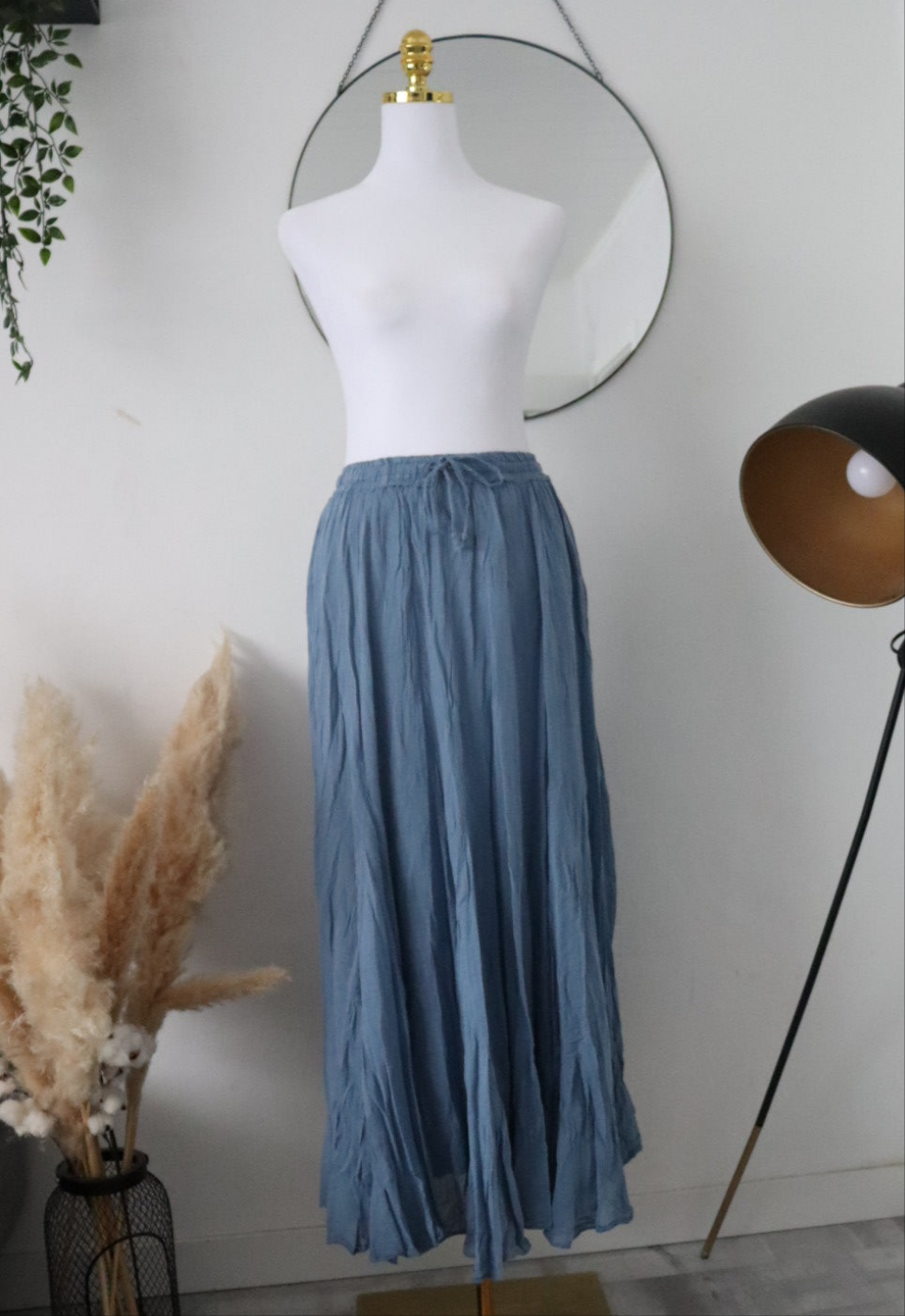 Damen Rock mit Innenfutter in Crinkle-Look