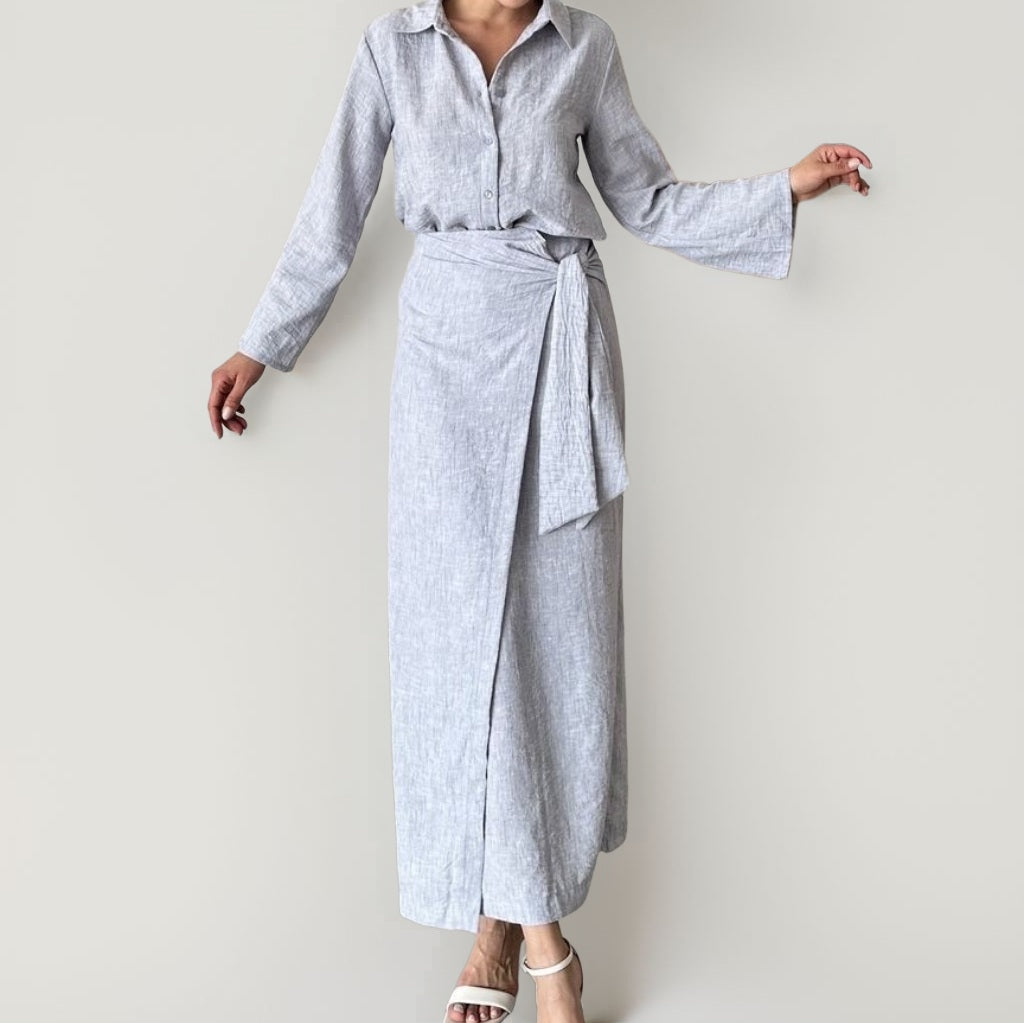 Hijab-Kleid mit seitlichen bindungen