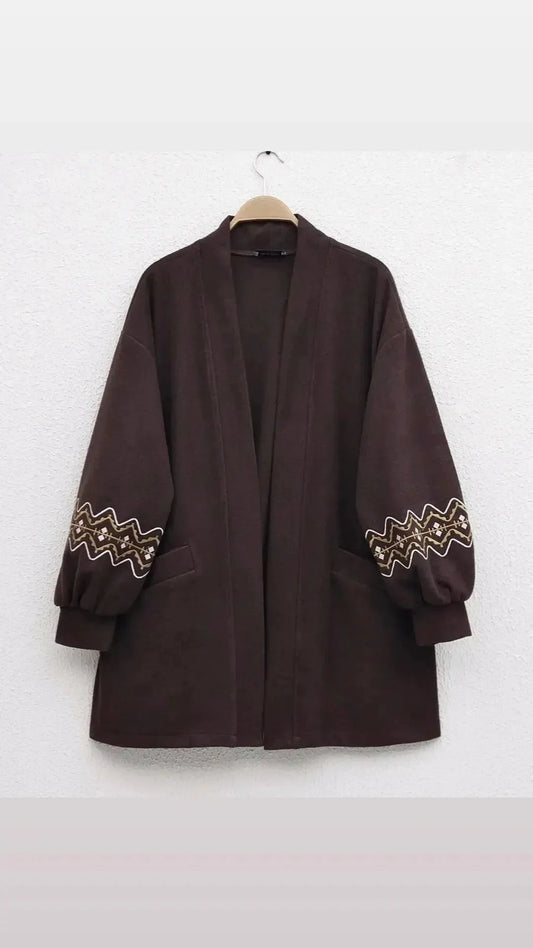 Damen gerippte kurze Jacke
