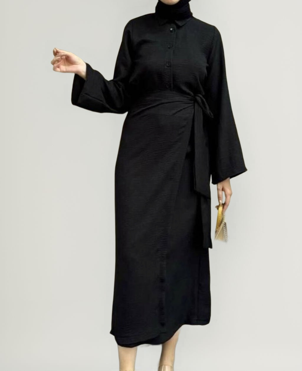 Hijab-Kleid mit seitlichen bindungen