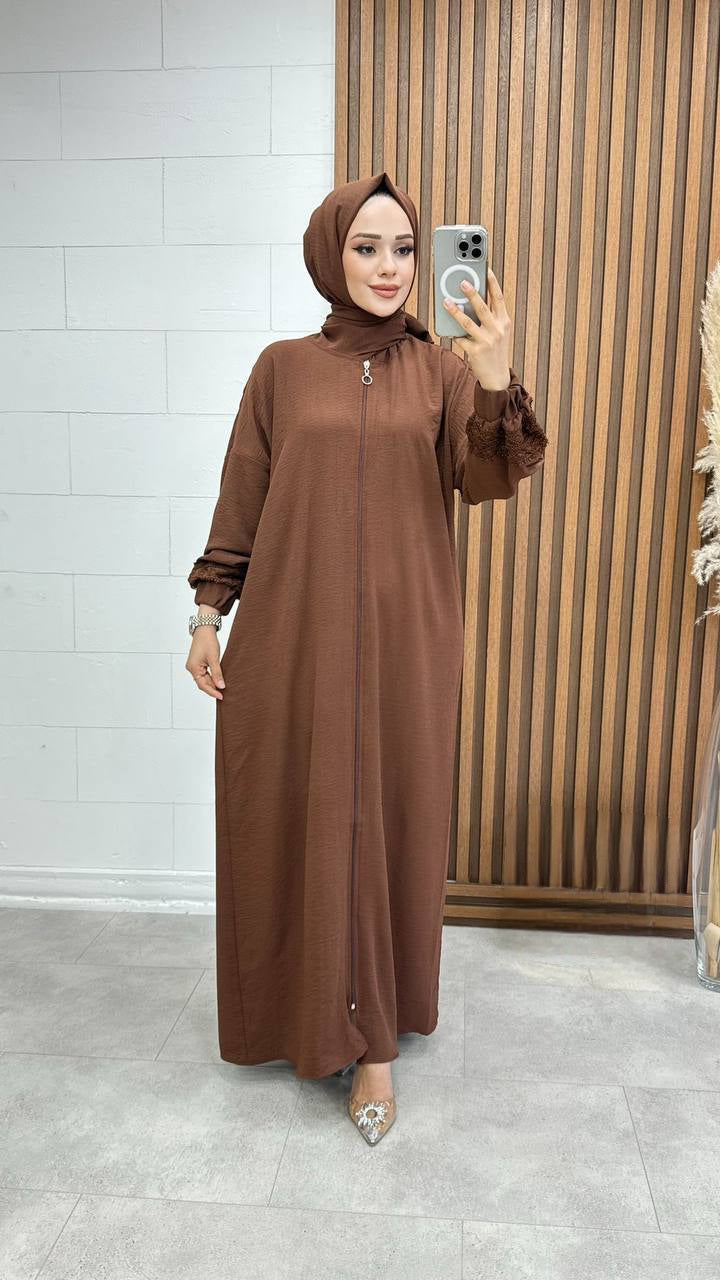 Damen Gebetskleid/Umrahkleid mit integriertem Hijab-Schal