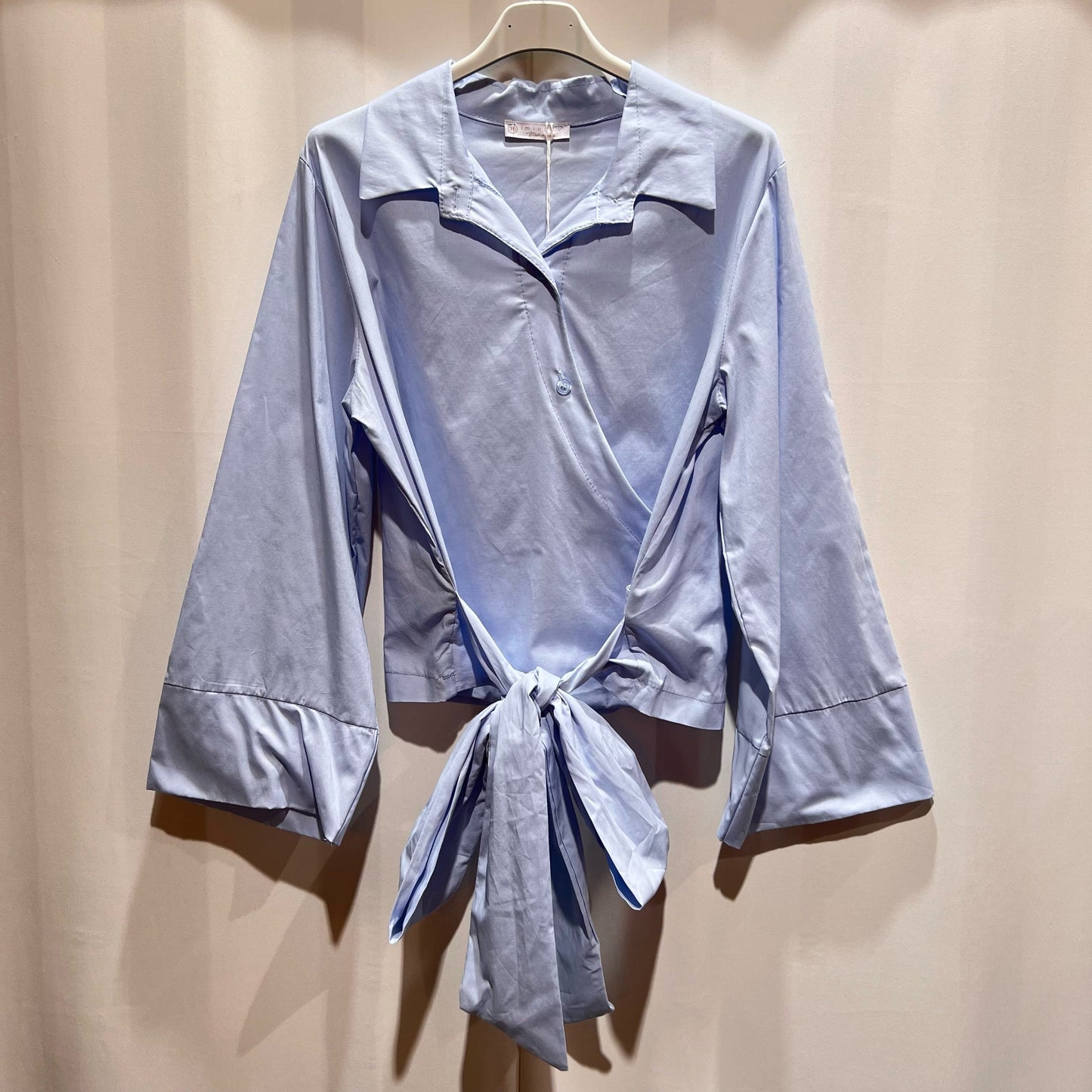 Damen Blusenhemd mit bindung aus 100% Baumwolle