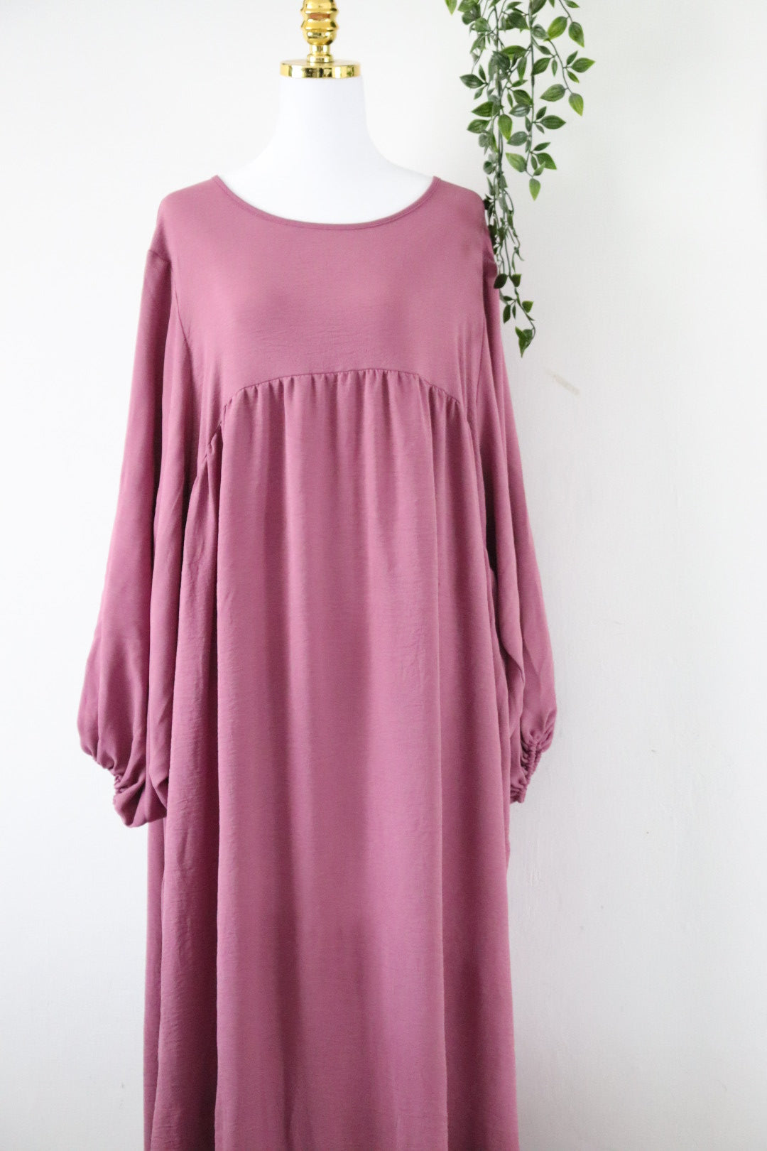 Damen Abaya-Kleid mit Ballonärmeln