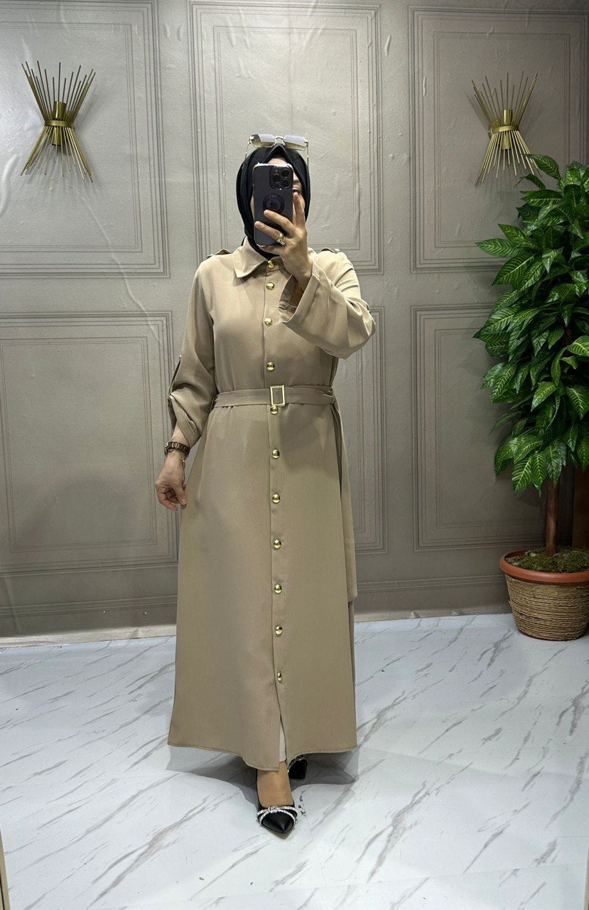 Damen lange Tunika mit Gürtel