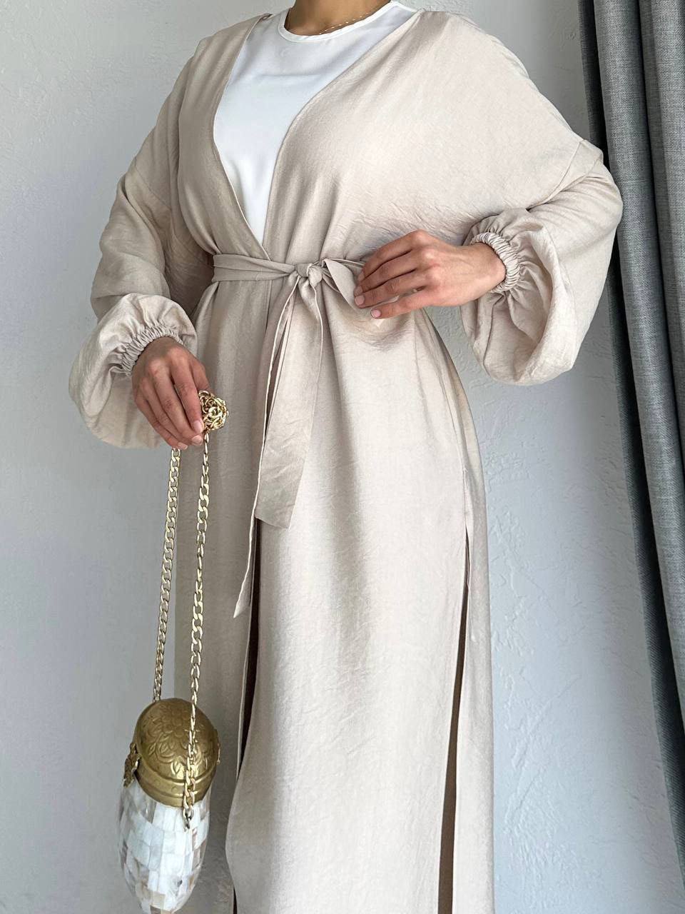 Damen lange Tunika/Hose Set mit Gürtel