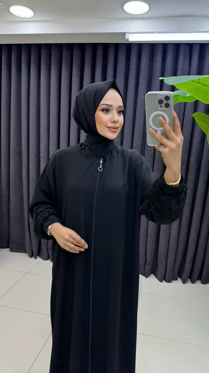 Damen Gebetskleid/Umrahkleid mit integriertem Hijab-Schal