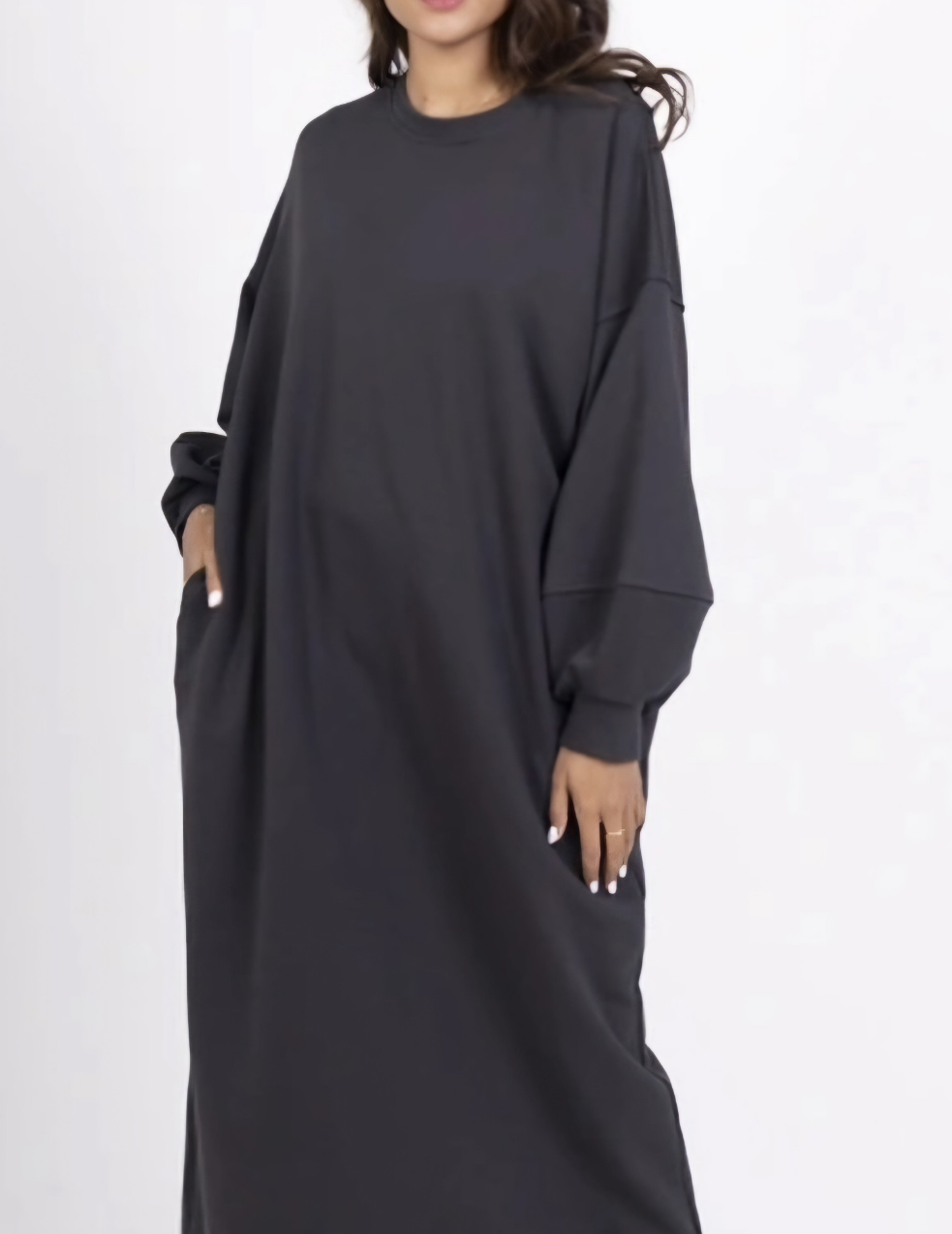 Damen Oversize Sweatshirt Kleid
