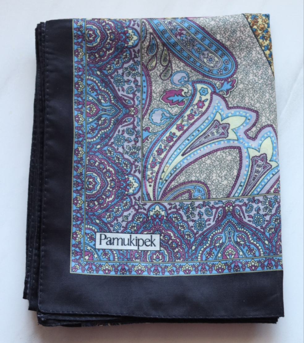 FRESIA-Scarf, Retro-Hijab Schal aus Seidenstoff/Baumwolle