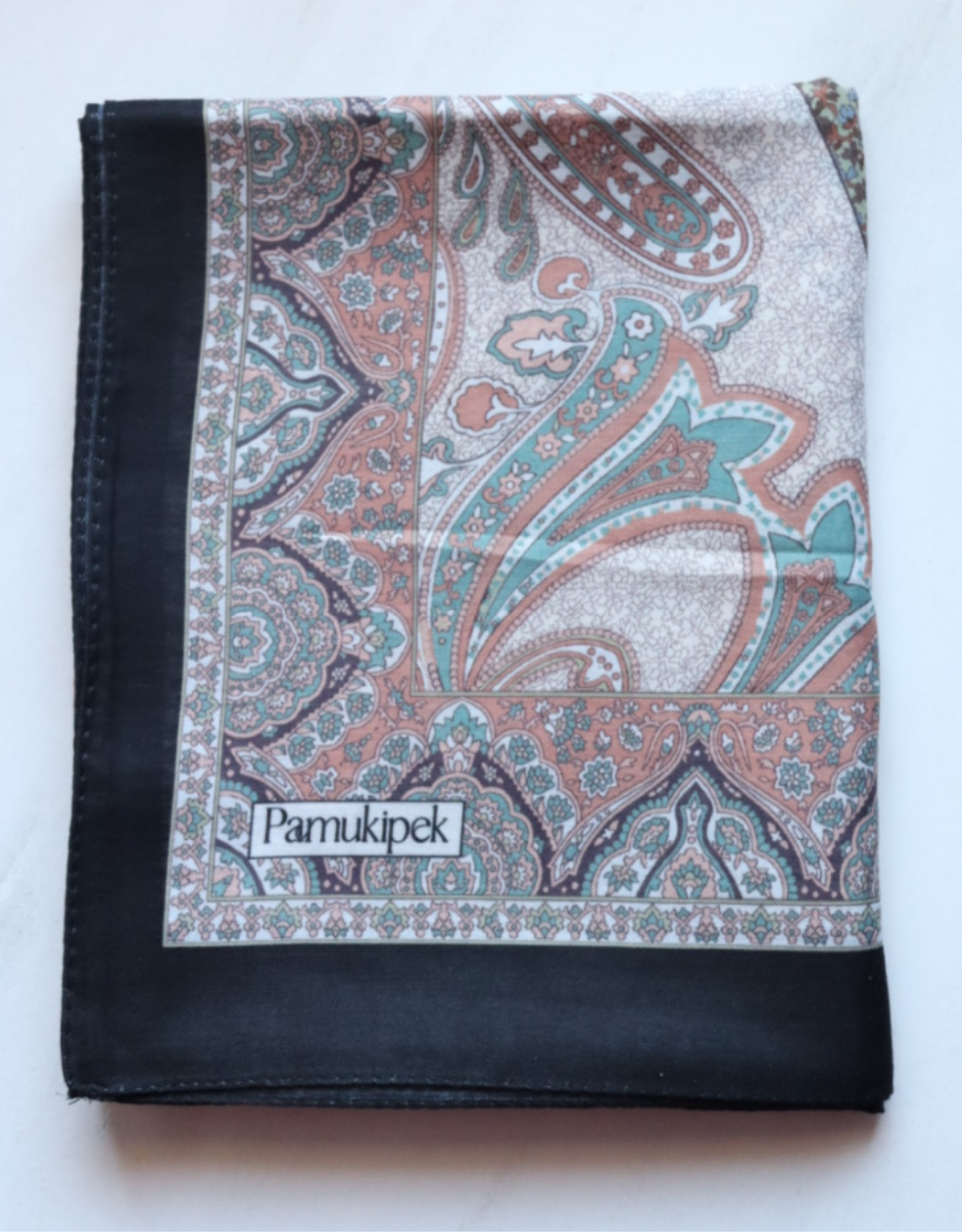 FRESIA-Scarf, Retro-Hijab Schal aus Seidenstoff/Baumwolle