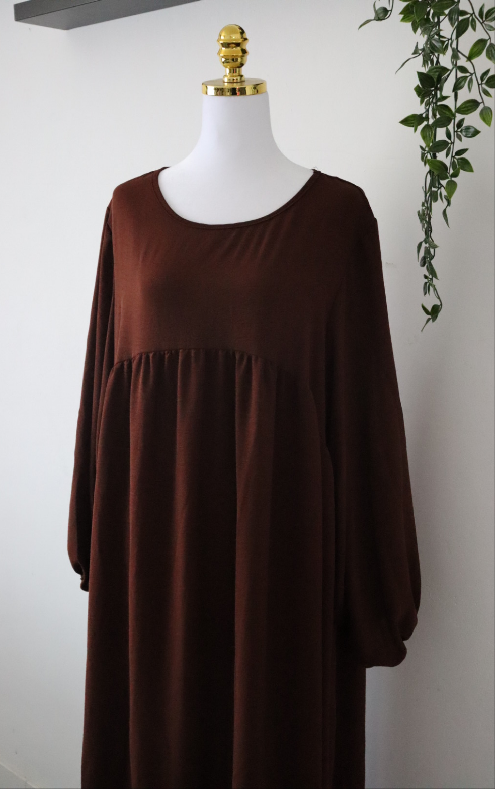 Women's abaya dress with balloon sleeves